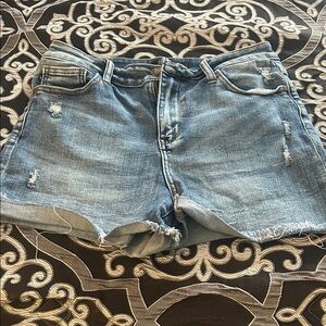 Judy Blue Light Blue Distressed Jean Shorts